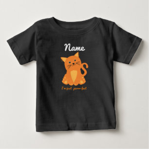 Camiseta De Bebé Cita linda y perfecta con gatito naranja