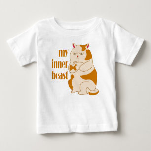 Camiseta De Bebé Cita motivacional de gato gordo perezoso de mi bes