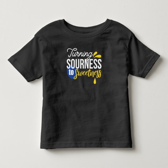 Camiseta De Bebé Cita motivacional de limón de amargo a dulce (Anverso)