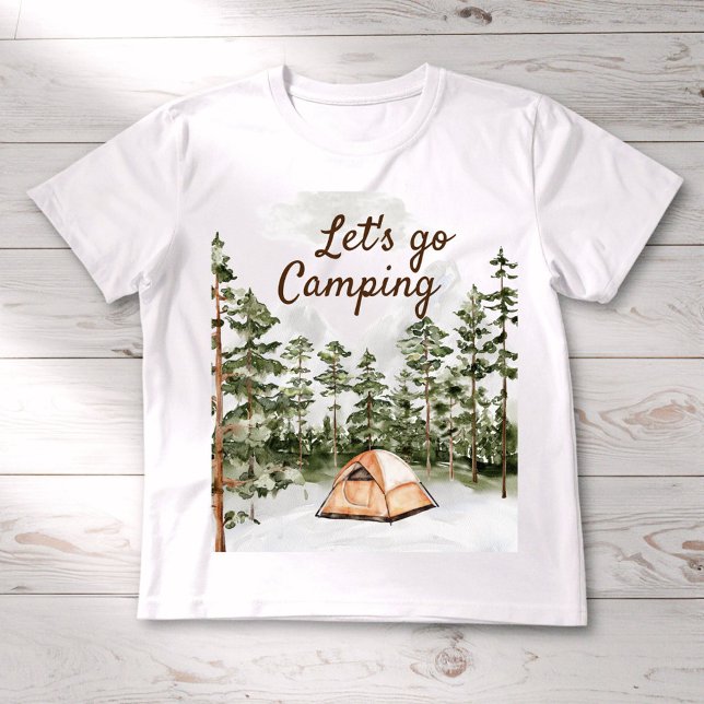 Camiseta De Bebé Cita personalizada Camping acuático en la naturale (Close up)