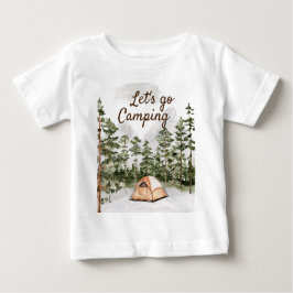 Camiseta De Bebé Cita personalizada Camping acuático en la naturale