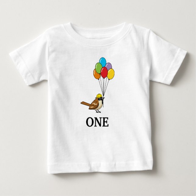 Camiseta De Bebé Cita resplandeciente con globos Cumpleaños | Perso (Anverso)