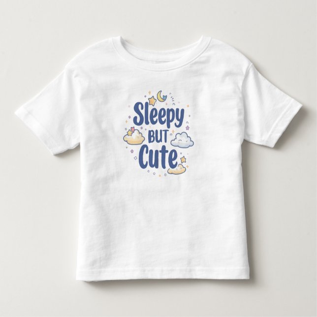 Camiseta De Bebé Cita "Sleepe but Cute" para niños (Anverso)