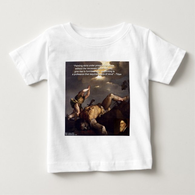 Camiseta De Bebé Cita titiana y regalos de pintura de David/Goliath (Anverso)