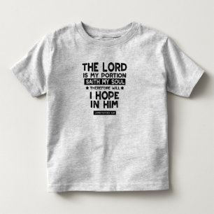 Camiseta De Bebé Citas de Lamentaciones 3:24 El Señor es Mi Porción