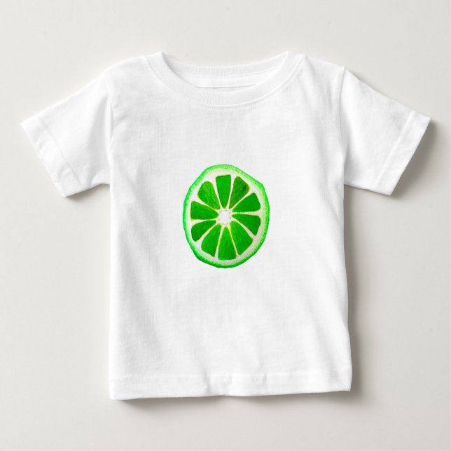 Camiseta De Bebé Cítricos de arte pop lima fruta acuática original (Anverso)