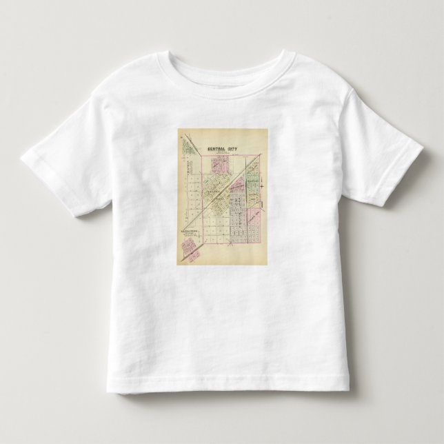 Camiseta De Bebé Ciudad central, Nebraska (Anverso)
