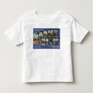 Camiseta De Bebé Ciudad de Cooke, Montana - escenas grandes de la