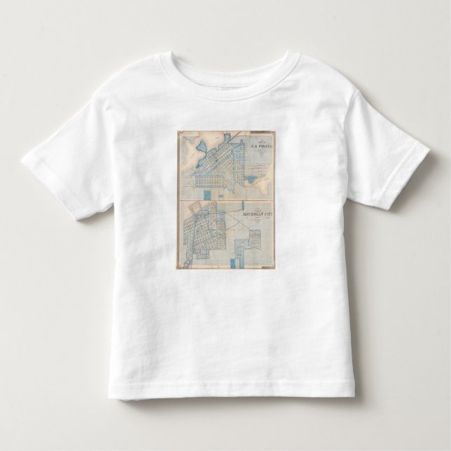 Camiseta De Bebé Ciudad de la ciudad de Porte Michigan del La, La (Anverso)