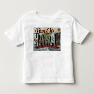 Camiseta De Bebé Ciudad de la perla, Hawaii - escenas grandes de la