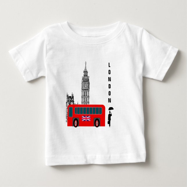 Camiseta De Bebé Ciudad de Londres (Anverso)
