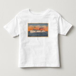 Camiseta De Bebé Ciudad de Mackinaw, MI - vista de la ciudad de