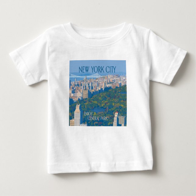Camiseta De Bebé Ciudad de Nueva York | Disfrutar de Central Park (Anverso)