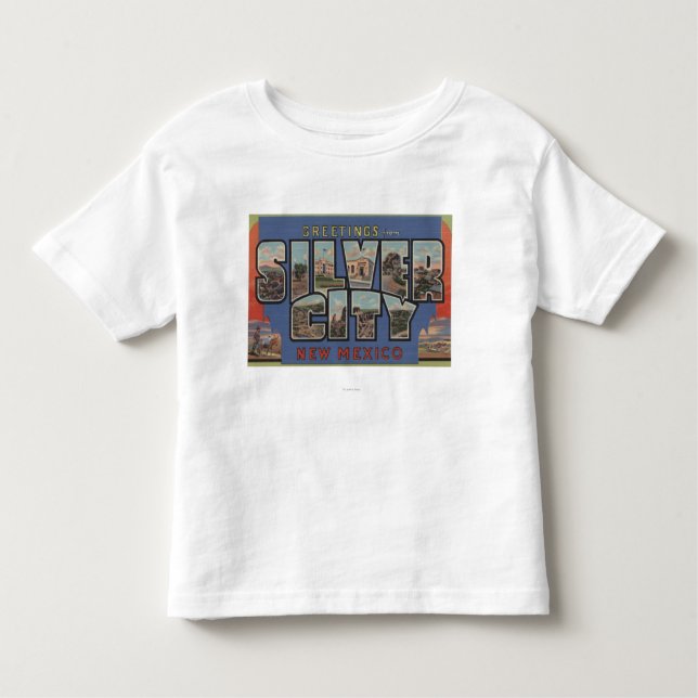 Camiseta De Bebé Ciudad de plata, New México - escenas grandes de (Anverso)