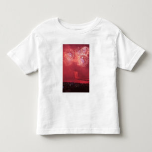 Camiseta De Bebé Ciudad de Quebec, Quebec, Canadá. Fuegos artificia