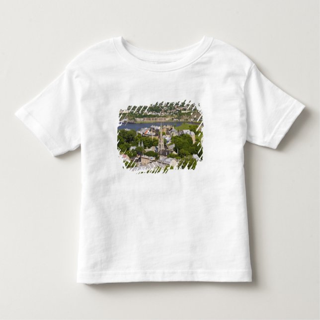 Camiseta De Bebé Ciudad de Quebec, Quebec, Canadá. Mirando hacia ab (Anverso)