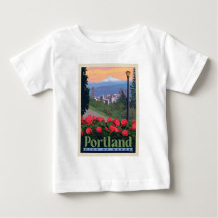 Camiseta De Bebé Ciudad de Rosas   Portland, Oregón