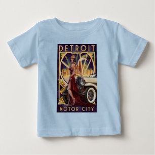 Camiseta De Bebé Ciudad del motor de Detroit, Michigan el