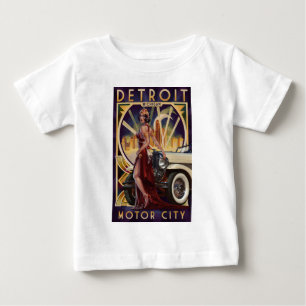 Camiseta De Bebé Ciudad del motor de Detroit, Michigan el  