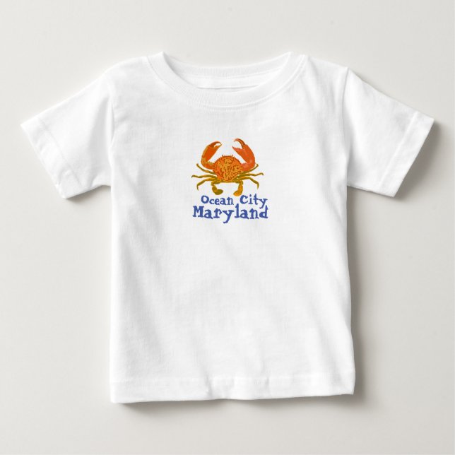 Camiseta De Bebé Ciudad Maryland del océano (Anverso)
