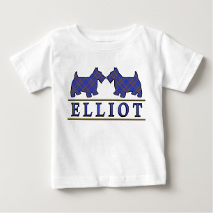 Camiseta De Bebé Clan Elliot Scottie Perro Clan Tartán escocés