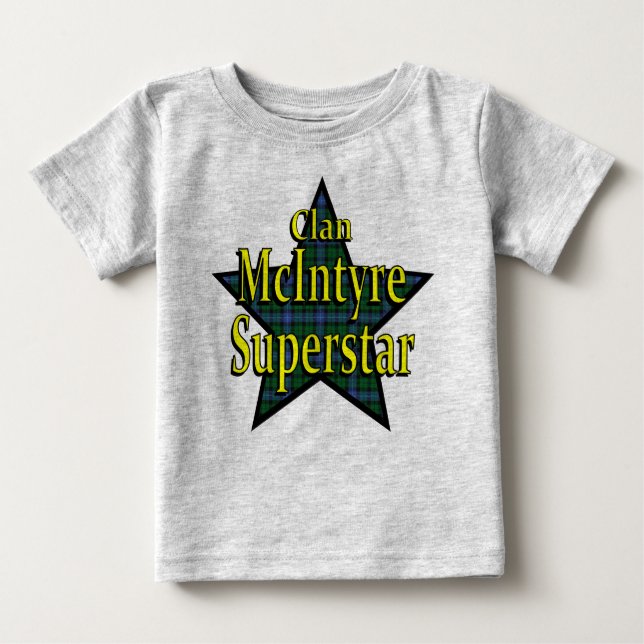 Camiseta De Bebé Clan McIntyre Superstar Infant Organic Creeper (Anverso)