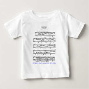 Camiseta De Bebé Claro de Luna-Sonata-Luis-Beethoven