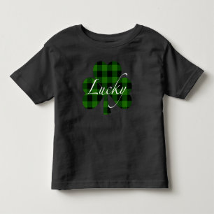 Camiseta De Bebé Clásico shamrock de cuadros verde negro