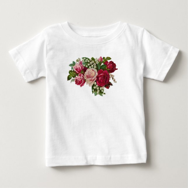 Camiseta De Bebé Clásicos Rosas victorianos Lily of Valley Romance (Anverso)