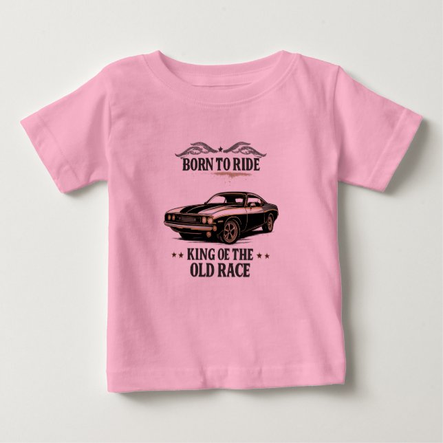 Camiseta De Bebé Classic Muscle Car Baby T-Shirt (Anverso)