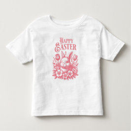 Camiseta De Bebé Classic Pink Happy Easter Bunny