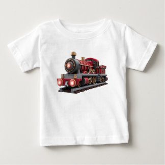 Camiseta De Bebé Classic Red Steam Train – Adventure Kids T-Shirt