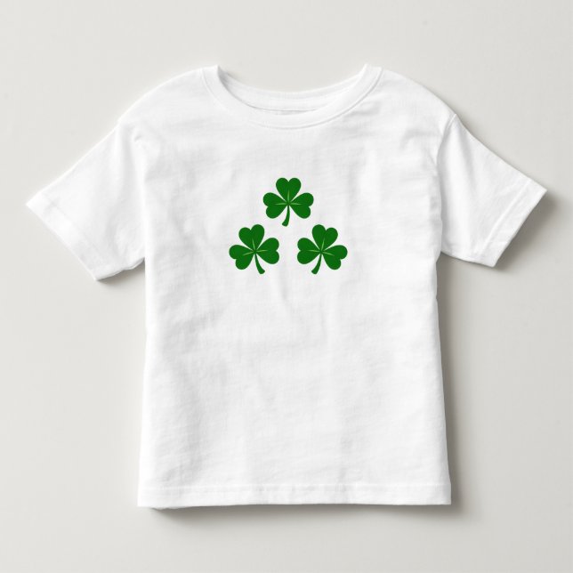 Camiseta De Bebé Classic Trio of Lucky Green Shamrocks St. Patrick’ (Anverso)