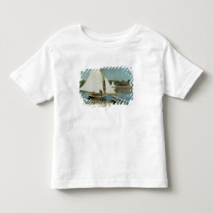 Camiseta De Bebé Claude Monet el que navega en Argenteuil, c.1874