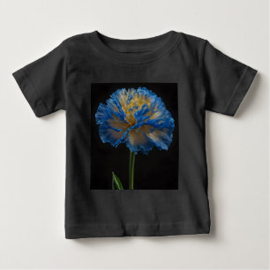 Camiseta De Bebé Clavel Azul Y Amarillo,