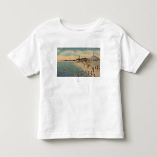 Camiseta De Bebé Clearwater, FL - nadadores y Sunbathers en la
