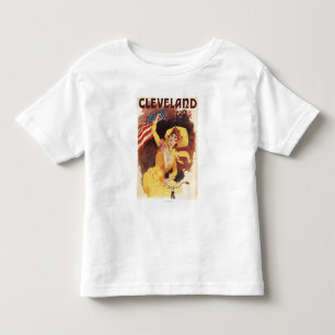 Camiseta De Bebé Cleveland cicliza a Chica estadounidense en amaril