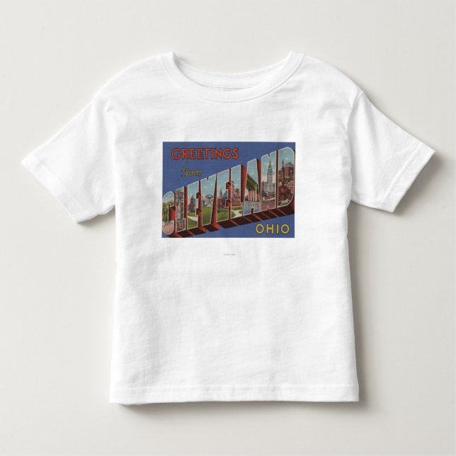 Camiseta De Bebé Cleveland, Ohio - escenas grandes 3 de la letra (Anverso)