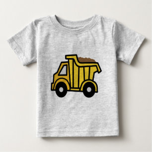 Camiseta De Bebé Clip art del dibujo animado con un camión volquet