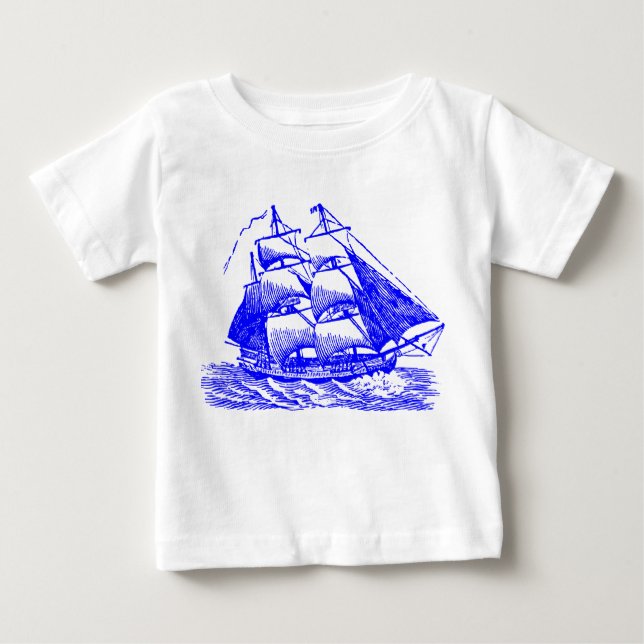 Camiseta De Bebé Clipper - Azul (Anverso)