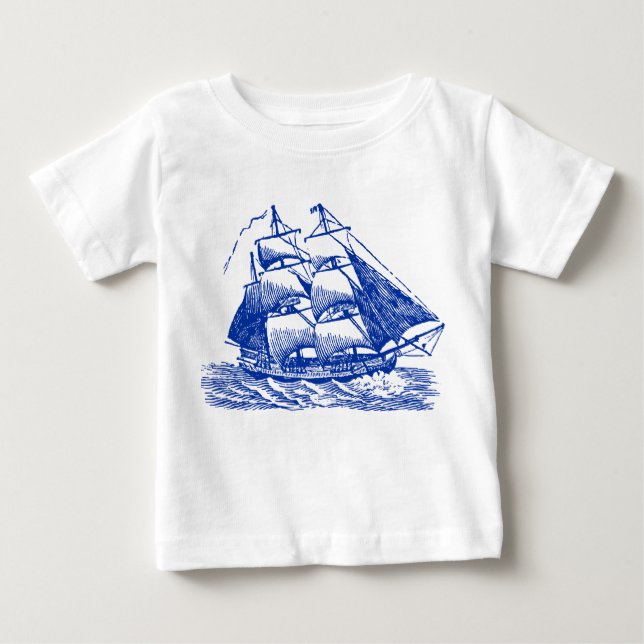 Camiseta De Bebé Clipper - Azul marino (Anverso)