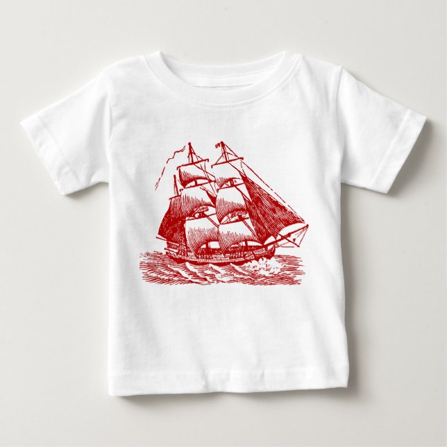 Camiseta De Bebé Clipper - Ruby Red (Anverso)