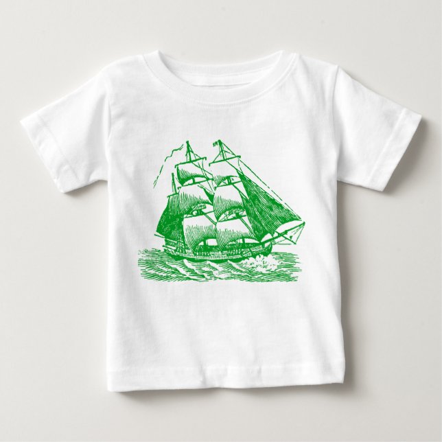 Camiseta De Bebé Clipper - Verde de hierba (Anverso)