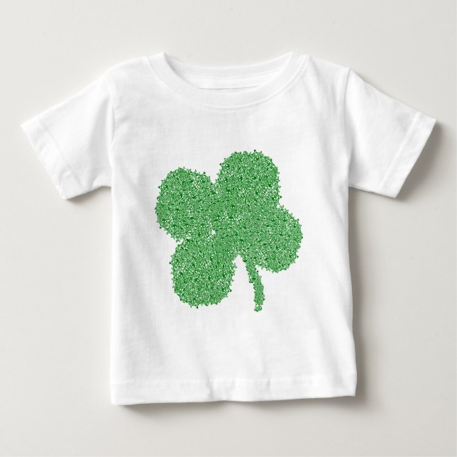 Camiseta De Bebé Clover Skulls - Verde afortunado del Día de San Pa (Anverso)