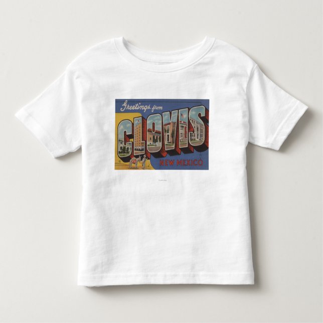 Camiseta De Bebé Clovis, Nuevo México - Grandes Escenas de letras (Anverso)