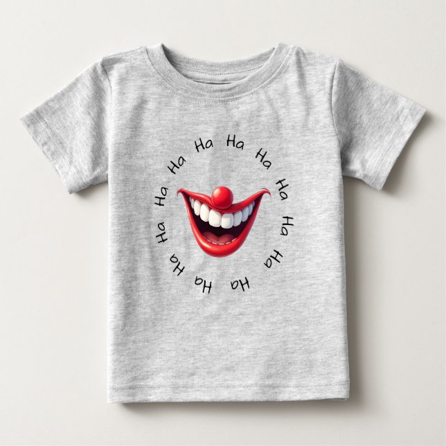 Camiseta De Bebé Clown Funny Ha Ha (Anverso)