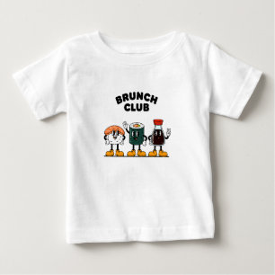 Camiseta De Bebé Club de Brunch Retro Sushi & Salsa de Soja Diversi
