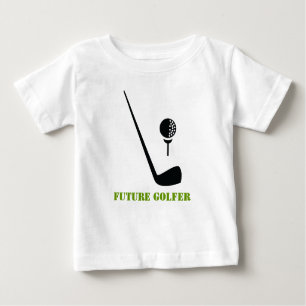 Camiseta De Bebé Club de golf futuro y personalizado negro verde