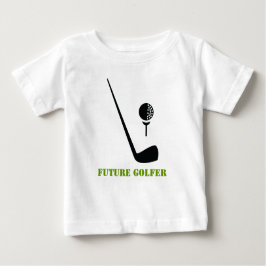 Camiseta De Bebé Club de golf futuro y personalizado negro verde
