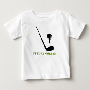 Camiseta De Bebé Club de golf futuro y personalizado negro verde
